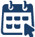 Calendar with cursor blue icon