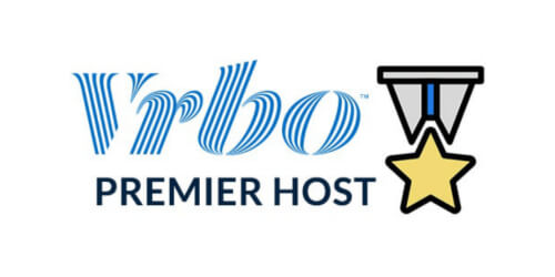 Trust badges from AirBNB superhost, Vrbo Premier Partner, and Anna Maria Island Chamber of Commerce